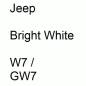 Preview: Jeep, Bright White, W7 / GW7.